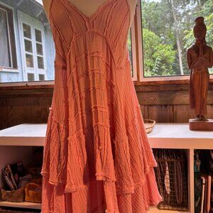 Dresses Custom Product Details Free People Frayed Hem Dress- peach